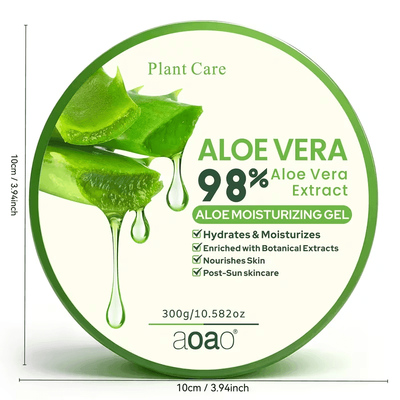 300ml/10.5fl.oz Aloe Vera Gel Ruumiin ja Kasvojen Hoitotuote Kuivuudesta, Karkeudesta Johansson Voide Lämminhoito####-4