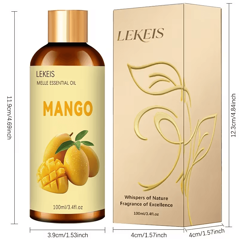 100ml/3.4fl.oz Mango Eeteriöljy, Korkealaatuinen Kasviperäinen Eetteriöljy, Sopii Ihon ja Hiusten Hoitoon, Kosteuttava ja Hydratoiva, Ihanteellinen Kropan Hierontaan-4
