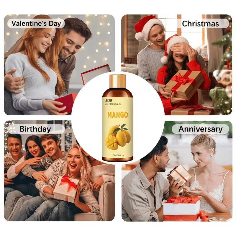 100ml/3.4fl.oz Mango Eeteriöljy, Korkealaatuinen Kasviperäinen Eetteriöljy, Sopii Ihon ja Hiusten Hoitoon, Kosteuttava ja Hydratoiva, Ihanteellinen Kropan Hierontaan-8