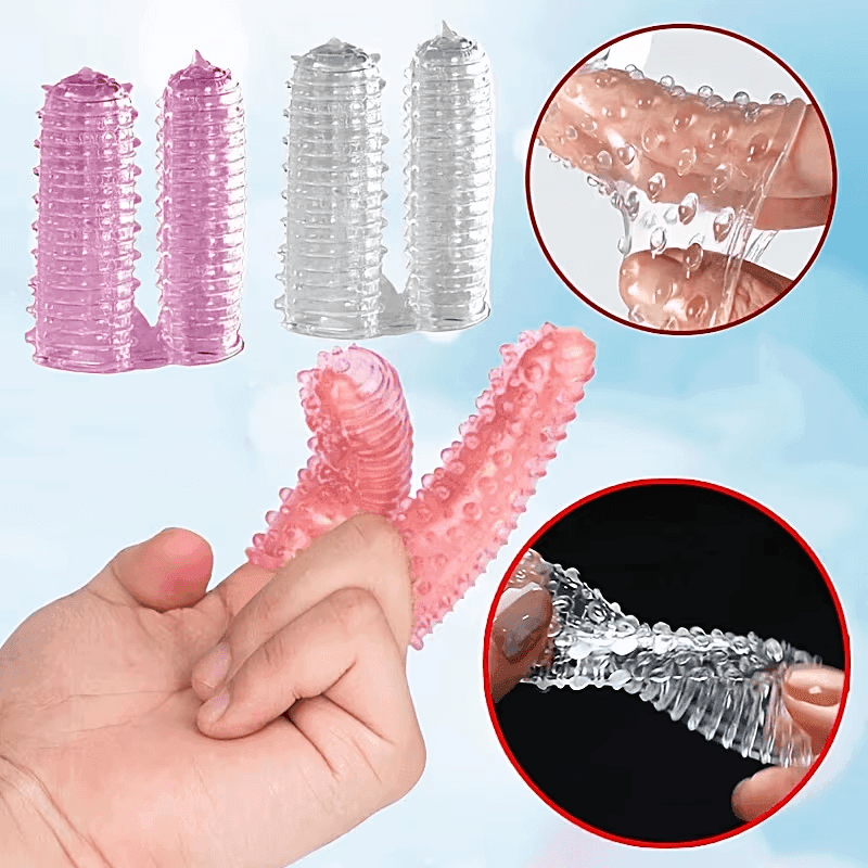 Female Masturbation Finger Sleeve, Fetish Wolf Fang Finger Sleeve, G-Spot Stimulation Adult Toy, BDSM Teasing and Stimulation Prop, SM Sensory Play Accessory,-2