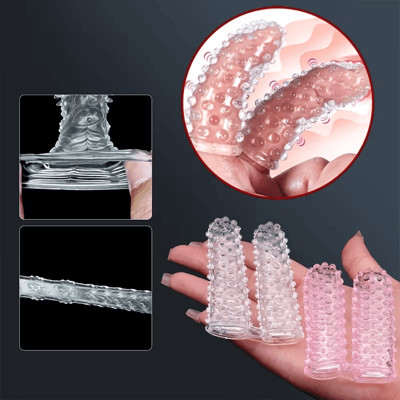 Female Masturbation Finger Sleeve, Fetish Wolf Fang Finger Sleeve, G-Spot Stimulation Adult Toy, BDSM Teasing and Stimulation Prop, SM Sensory Play Accessory,-3