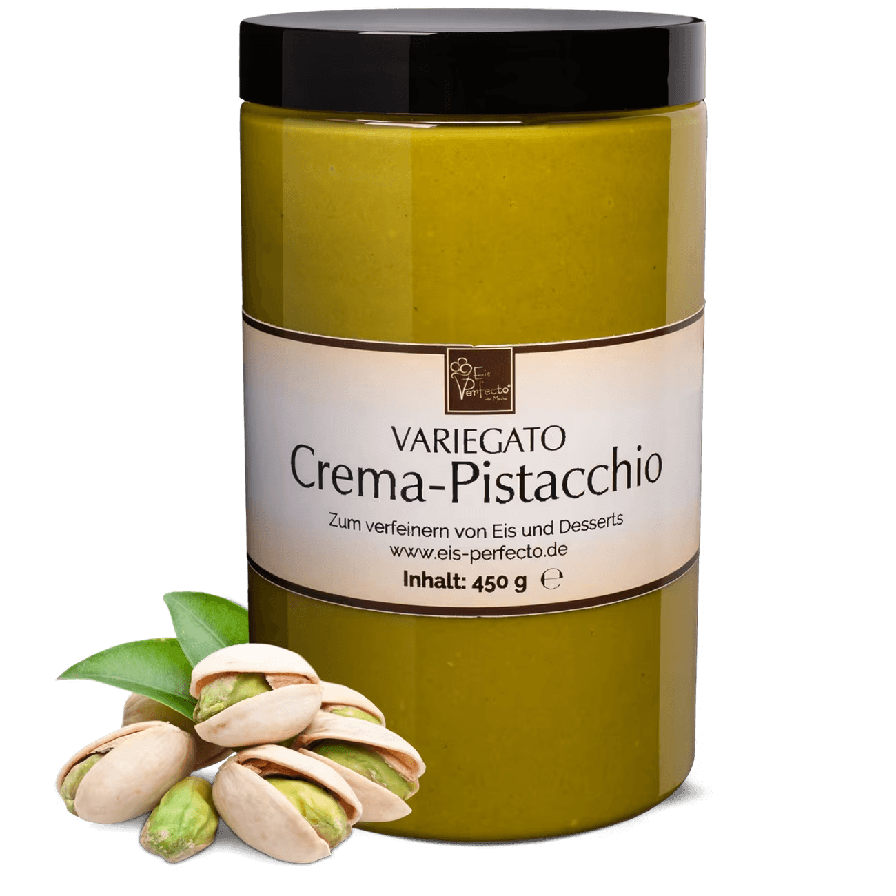 Pistachio Variegato Cream 450g | Creamy Pistachio Variegato for Marbling Ice Cream | Topping for Ice Cream, Desserts & Yogurt | Pistachio Cream Sauce for Refi