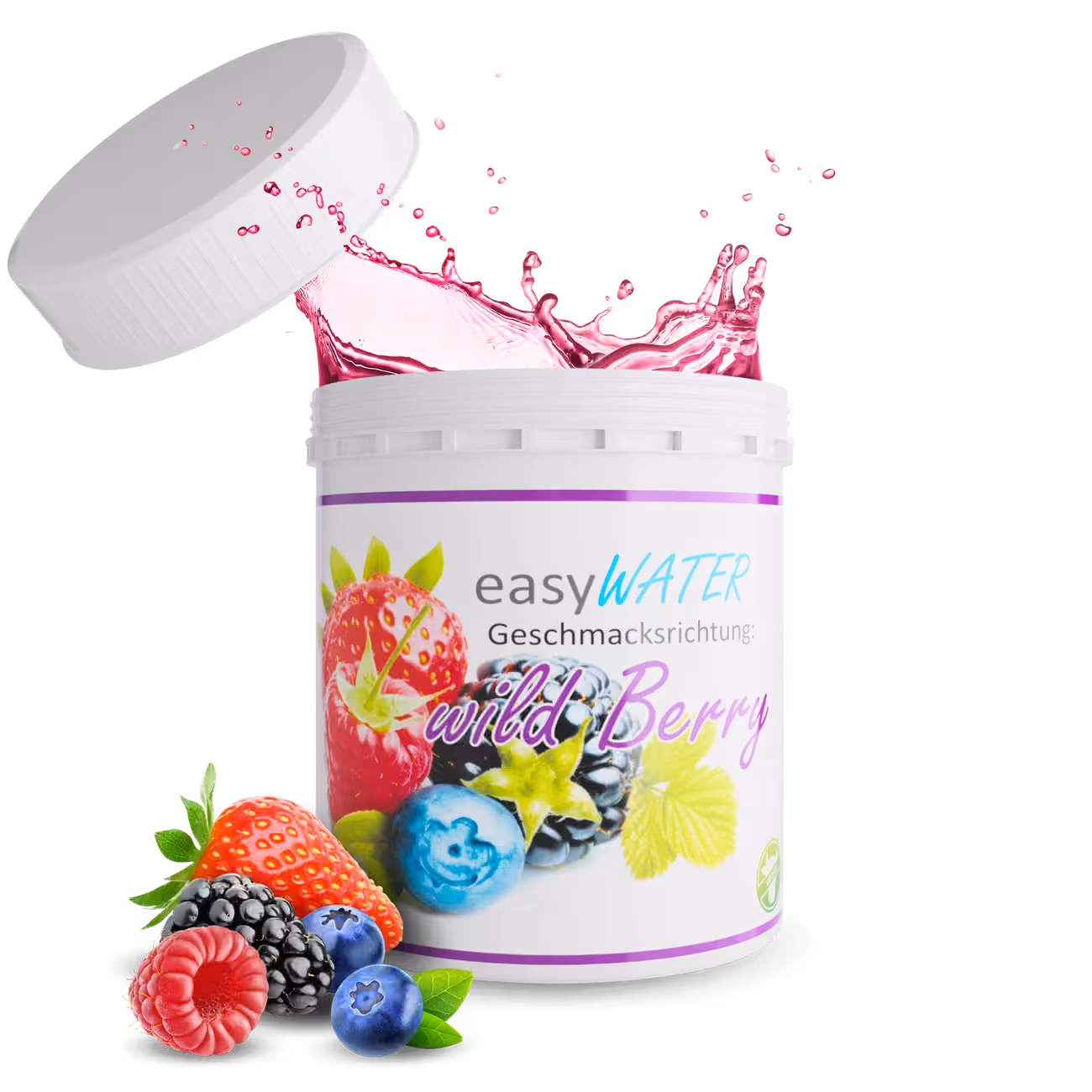 Sugar-Free Drink Powder with a Taste of Wild Berries, Easywater Wild Berry Refill Pack for 25 Portions-5