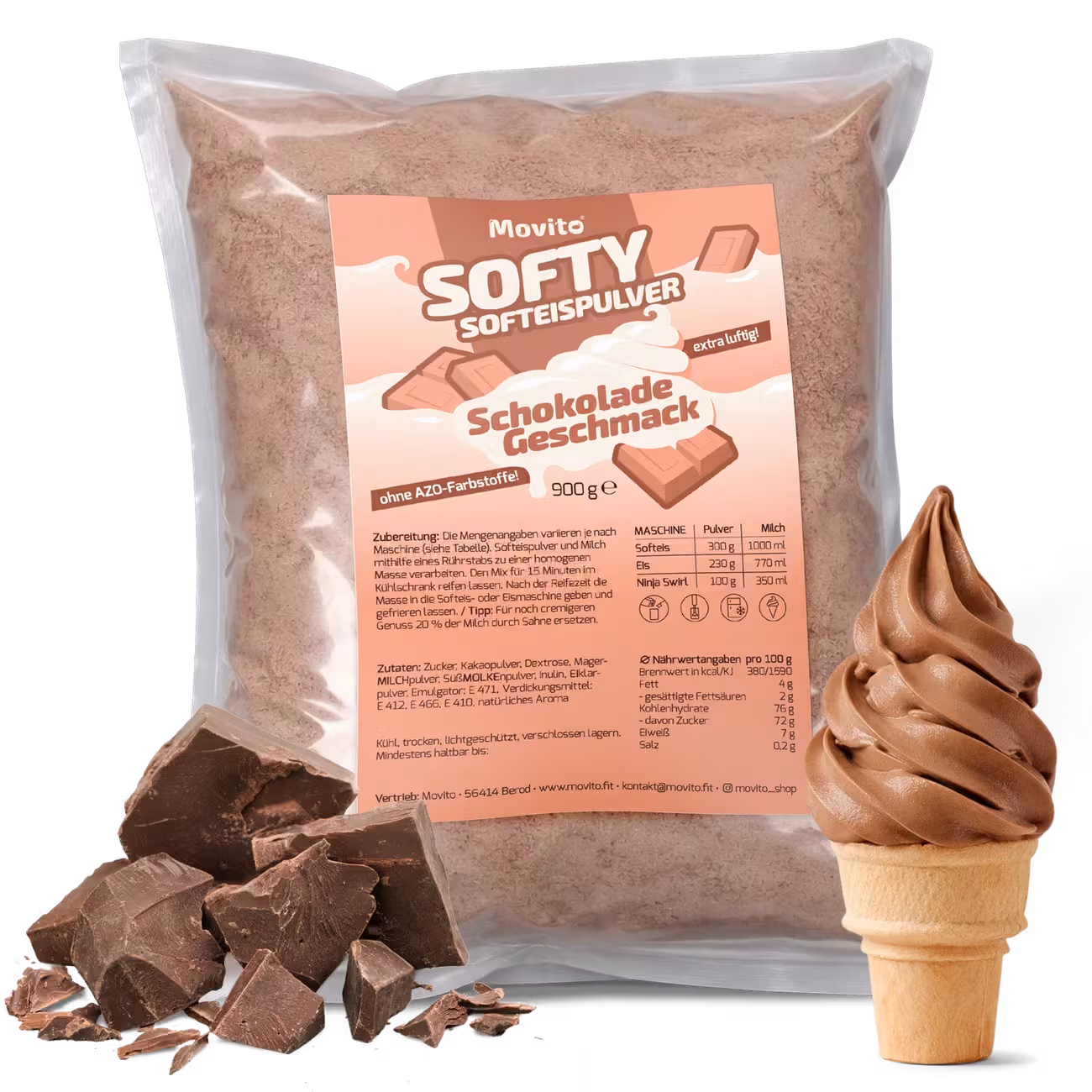 SOFTY Soft Ice Cream Powder - Chocolate-1