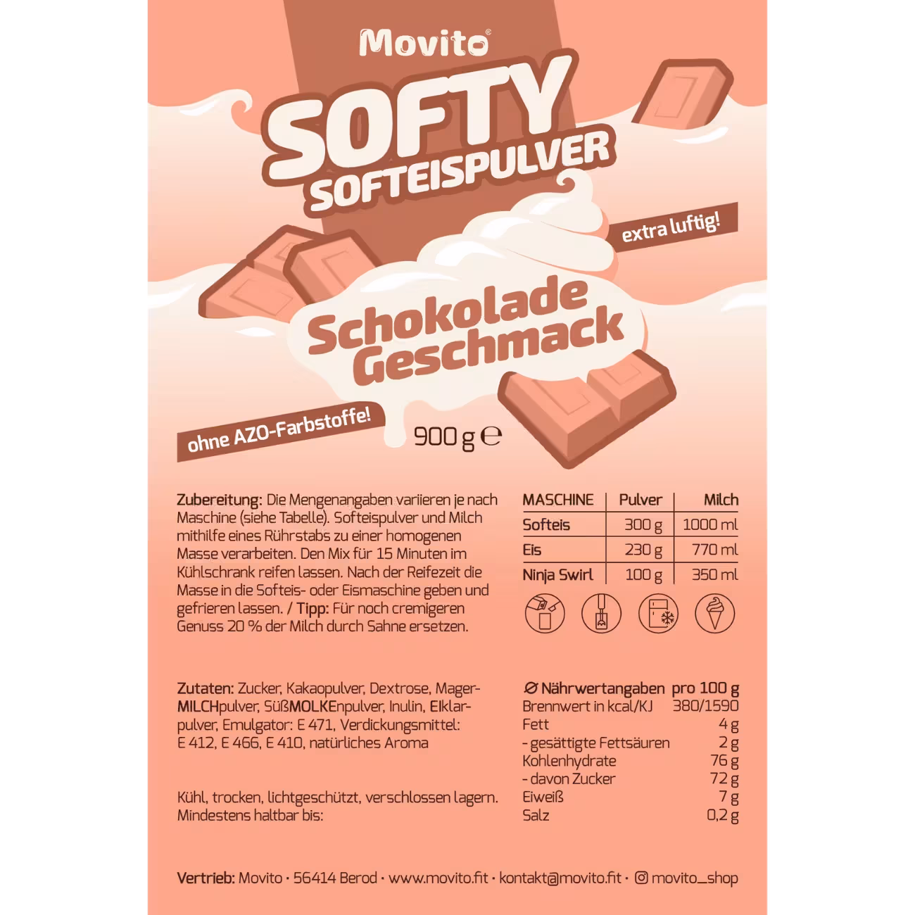 SOFTY Soft Ice Cream Powder - Chocolate-4