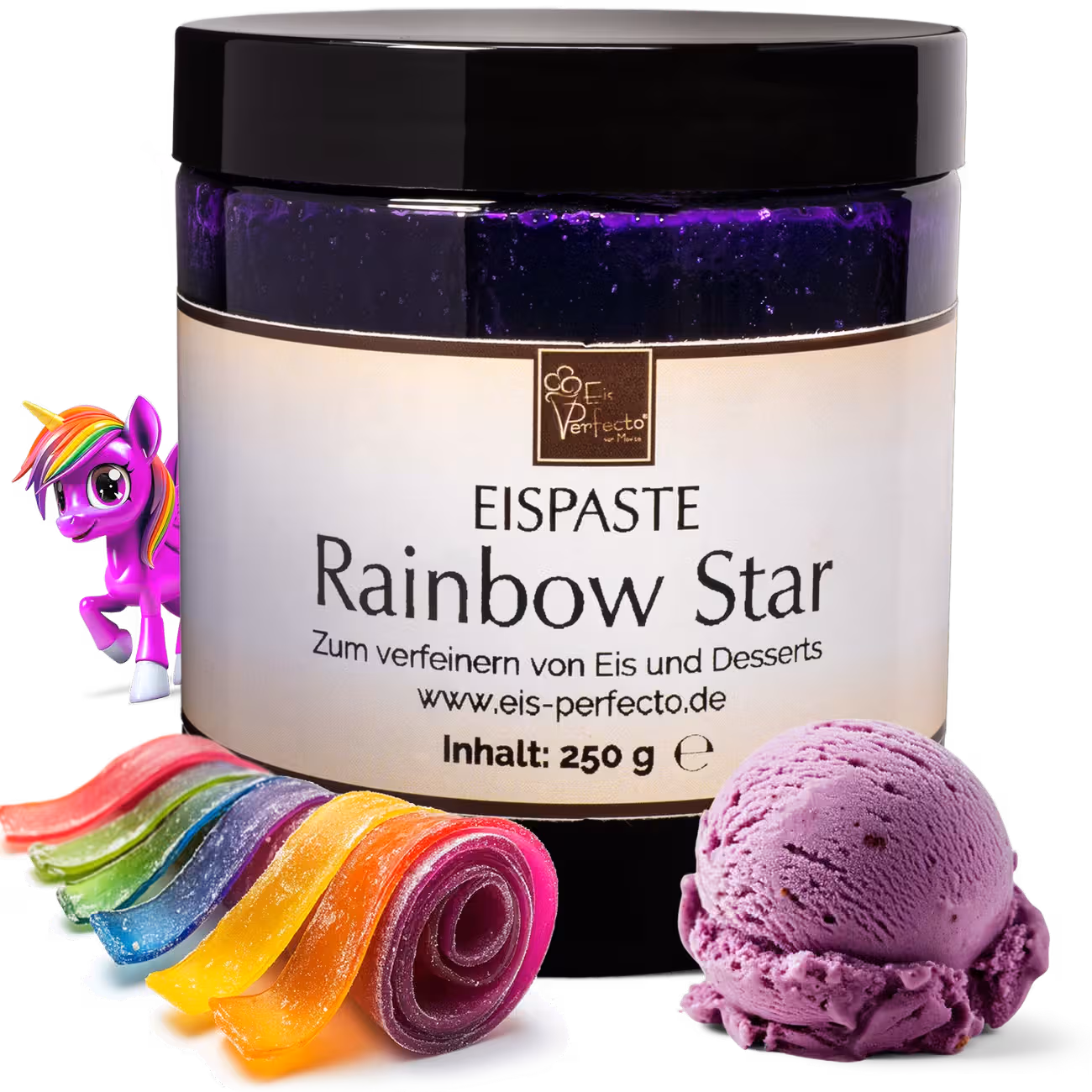Rainbow Star Ice Cream Paste 250g | Flavoring Paste for Ice Cream with Sour Fruit Gum Ice Cream Flavor | Flavoring for Ice Cream, Desserts & Milkshakes | Ice-1